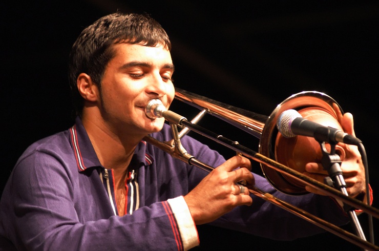nluca Petrella, Enrico Rava Quintet, Saalfelden Jazz Festival 2004 © Patrick Španko